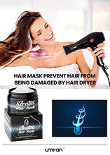 Load image into Gallery viewer, UMRAN Keratin Hair Mask - Moistorize and smoothen hair - Intensive Treatment for Dry Damaged Hair with Biotin,Retinol and Shea Butter - Hair Care Products for Women &amp; Men
