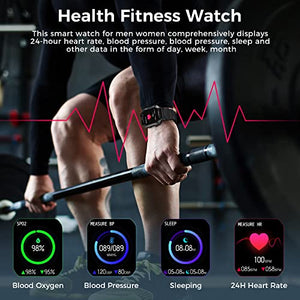 Kospet Smart Watches for Men – Bluetooth Call (Answer/Make Call) 5ATM Waterproof Fitness Watch Tracker for Android iOS iPhones with Heart Rate Blood Pressure - 1.72" Tactical Outdoor Sports Smartwatch