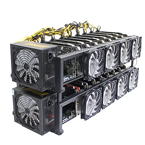 SOONTECH Complete Mining Rig System for Ethereum Coin with Windows 10, Mining Motherboard Including CPU,SSD, RAM,PSU. Open-Pit Mining Machine,Frame Mining Machine (EXCLUDING GPU/1 Layer Mining RIG)