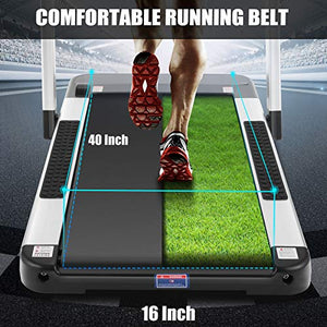ANCHEER Treadmill, 2 in 1 Folding Treadmill with Remote Control and Bluetooth Speaker, 2.25HP Under Desk Electric Treadmil Machine for Exercise,Installation-Free