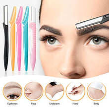 Load image into Gallery viewer, 14 in 1 Eyebrow Razor Kit, Professional Dermaplane Face Razor for Women, Eyebrow Trimmer for Hair &amp; Peach Fuzz Remover, Face Shavers for Women with Eyebrow Tweezers/Scissors/Clipper/Spoolie Brush

