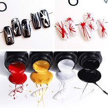 Load image into Gallery viewer, Spider Gel for Nail Art 6 Colors Drawing Gel Nail Polish Set with Painting Brush Soak off Nail Art Design Gel Paint Drawing Gel for Line Wire
