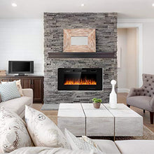 Load image into Gallery viewer, Tangkula 36 Inches Recessed Electric Fireplace, in-Wall &amp; Wall Mounted Electric Heater with Adjustable Flame Color &amp; Speed, Remote Control, Touch Screen, 750-1500W (36 Inches)
