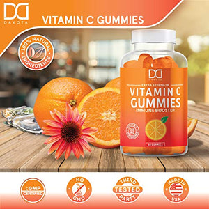 (120 Pectin Gummies) Vitamin C Chewable Gummies for Immune Support Booster for Adults Kids Teens Women Men - Gummy Alternative to Tablet Powder Chewables, Liquid Drops, Pills Capsules Packets (2 Pack)