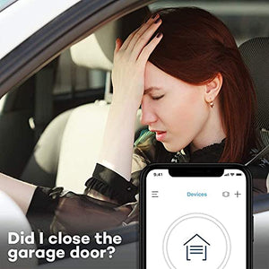 myQ Chamberlain Smart Garage Control - Wireless Garage Hub and Sensor with Wifi & Bluetooth - Smartphone Controlled, New Design, myQ-G0401-ES, White