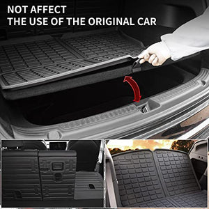 Xipoo Fit Tesla Model Y Trunk Mats Back Seat Protector All Weather TPE Backrest Mat for 2022 2021 2020 Tesla Model Y 5 Seater Accessories (Rear Trunk Backrest Mat+Rear Trunk Mat)