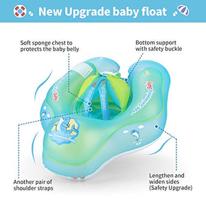 Free Swimming Baby Inflatable Baby Swim Float Children Waist Ring Inflatable Pool Floats Toys Swimming Pool Accessories for The Age of 3-72 Months(Blue, L)