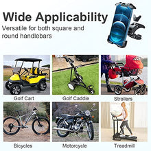 Load image into Gallery viewer, TOPGO Golf Cart Phone Holder, No Shaking Cell Mount Holder for Bike, One-Handed Pick and Place Bike Phone Holder for Handlebars, Compatible with iPhone 13 and All 4.7-6.8" Devices
