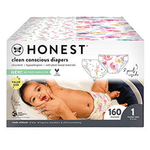 Load image into Gallery viewer, The Honest Company - Super Club Box, Clean Conscious Diapers, Rose Blossom + Tutu Cute, Size 1, 160 Count (Packaging May Vary)
