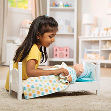 Load image into Gallery viewer, Melissa &amp; Doug Mine to Love Wooden Play Bed for Dolls, Stuffed Animals - White (8.7ââ‚¬H x 9.1ââ‚¬W x 20.7ââ‚¬L Assembled)
