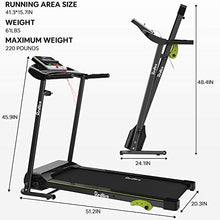 Load image into Gallery viewer, REDLIRO Folding Treadmill for Home Walking Machine Easy Assembly Exercise Fitness Motorized Incline Jogging Machine Perfect for Office
