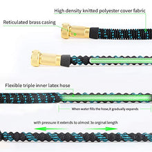 Load image into Gallery viewer, Expandable Garden Hose, Flexible Yard Hose, Durable Water Hose, 8 Function Spray Nozzle, 3/4" Solid Brass Connectors, Lightweight Expanding Flexible Water Hose-50FT
