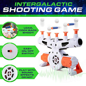 USA Toyz Astroshot Zero G Compatible Nerf Targets - Indoor Shooting Games for Kids with Foam Dart Gun and 10 Floating Ball Gun Targets