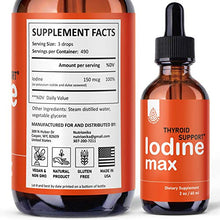 Load image into Gallery viewer, Nutrionika Nascent Iodine Drops - Liquid Iodine for Thyroid Support - Active Iodine for Hormonal Balance and Weight Support - Promotes Thyroid Edge Health - Boost Metabolism, Focus &amp; Energy (2 Fl Oz)
