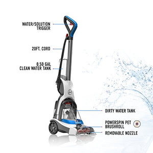 Hoover PowerDash Pet Compact Carpet Cleaner, Lightweight, FH50700, Blue