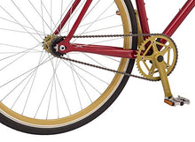 Load image into Gallery viewer, Captain Marvel Single-Speed Fixie Style Bike by Schwinn, Featuring 58cm/Large Steel Stand-Over Frame with 700C Wheels and Flip-Flop Hub, Perfect for Urban Commuting and City Riding, in Red/Blue/Gold
