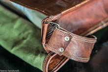 Load image into Gallery viewer, 18 inch Leather Full Flap Messenger Handmade Bag Laptop Bag Satchel Bag Padded Messenger Bag School Brown (18x13)
