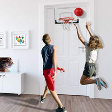 Load image into Gallery viewer, Indoor Mini Basketball Hoop Set with 3 Balls for Kids and Adults - Pro Mini Basketball Hoop for Door &amp; Wall with Complete Basketball Accessories Perfect Christmas Birthday Gifts for Kids Boys Teens
