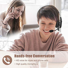 Load image into Gallery viewer, COMEXION Trucker Bluetooth Headset V5.0, Wireless Headset with Noise Canceling&amp;Mute Microphone for Cell Phones, On Ear Bluetooth Headphone with Wireless&amp;Wired Mode for Trucker, Home Office, Skype
