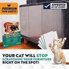 Load image into Gallery viewer, Panther Armor Cat Scratch Deterrent Tape – 8(Eight)-Pack – Double Sided Anti Cats Scratching Sticky Tape – 4-Pack XL 16”L 12”W + 4-Pack Large 17”L 10”W Furniture Protectors – Clear Training Tape
