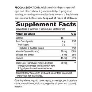 Nature's Way Sambucus Elderberry Gummies, 60 Gummies (2-Pack)