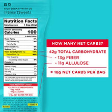 Load image into Gallery viewer, SmartSweets Sweet Fish, Candy with Low Sugar (3g), Low Calorie (100), No Artificial Sweeteners, Vegan, Plant-Based, Gluten-Free, Non-GMO, Healthy Snack for Kids &amp; Adults, 1.8oz (Pack of 12)
