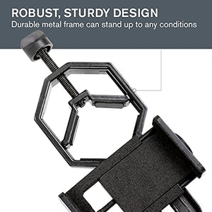 Celestron 81035 Basic Smartphone Adapter 1.25" Capture Your Discoveries, Black