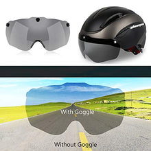 Load image into Gallery viewer, Shinmax Bike Helmet, Bicycle Helmet Men/Women CPSC Safety Standard with Detachable Magnetic Goggles Adjustable for Adult Road/Biking/Mountain Cycling Helmet BC-001 Bonus with Carrying Bag
