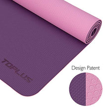 Load image into Gallery viewer, TOPLUS Yoga Mat - Upgraded Yoga Mat Eco Friendly Non-Slip Exercise &amp; Fitness Mat with Carrying Strap, Workout Mat for All Type of Yoga, Pilates(1/4 inch-1/8 inch)
