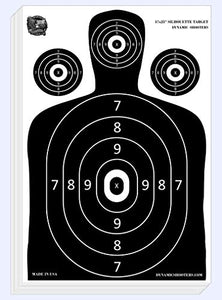 Dynamic Shooters – 100 Sheet 17X25-inch Made in USA Large Paper Silhouette Range Shooting Targets - Firearm, Rifle, Gun, Pistol, BB Guns, Airsoft, Pellet Gun, Air Rifle