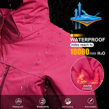 Load image into Gallery viewer, CAMEL CROWN Women&#39;s Waterproof Ski Jacket 3-in-1 Winter Coat Windbreaker Fleece Inner for Snow Rain Hiking Outdoor
