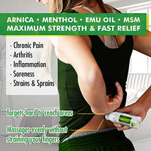Load image into Gallery viewer, Ebanel Pain Relief Roll On, 3.56 Oz Arnica Menthol Arthritis Pain Relief Muscle Rub with MSM, Emu Oil, Hemp Oil, Anti Inflammatory Cream with Camphor, Boswellia for Back Pain, Neck Shoulder Joint Pain
