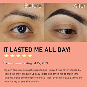 iMethod Eyebrow Pen - iMethod Eyebrow Pencil with a Micro-Fork Tip Applicator Creates Natural Looking Brows Effortlessly and Stays on All Day, Black / Brown