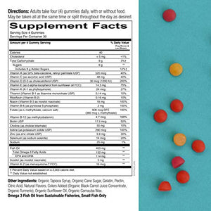 SmartyPants Prenatal Formula Daily Gummy Multivitamin: Vitamin C, D3, & Zinc for Immunity, Gluten Free, Folate, Omega 3 Fish Oil (DHA/EPA), 120 Count (30 Day Supply)