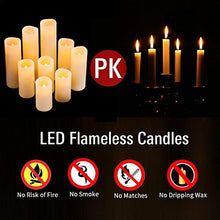 Load image into Gallery viewer, Antizer Flameless Candles Led Candles Pack of 9 (H 4&quot; 5&quot; 6&quot; 7&quot; 8&quot; 9&quot; x D 2.2&quot;) Ivory Real Wax Battery Candles with Remote Timer
