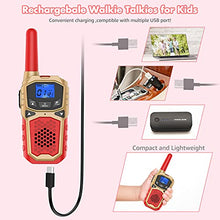 Load image into Gallery viewer, Walkie Talkie Rechargeable 5 Pack, Long Range Walkie-Talkie for Adults Kids Easy to Use Small 2 Way Radio Hands-Free Outdoor Camping, Hiking,Cruise Ship Accessories

