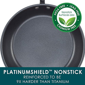 Rachael Ray Create Delicious Hard Anodized Nonstick Cookware Pots and Pans Set, 11 Piece, Gray with Teal Handles
