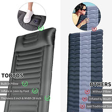 Load image into Gallery viewer, TOBTOS Self Inflating Camping Sleeping Pad with Pillow, Thick 6 Inch Ultralight Sleeping Pad with Built-in Pump, Lightweight Sleeping Mat for Camping, Backpacking, Hiking, Tent
