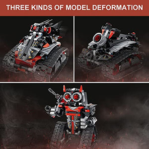 UNIQUE KIDS Building Remote Control STEM Building Kit for Boys 8-12 Tracked Racer Car/Tank/Robot 3 in 1 Educational Toys for 6 7 8 9 10 11 12 + Year Old Boys and Girls Birthday Gifts for Kids (Red)