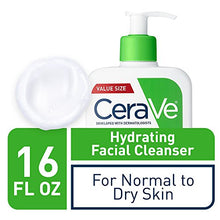 Load image into Gallery viewer, CeraVe Hydrating Facial Cleanser | Moisturizing Non-Foaming Face Wash with Hyaluronic Acid, Ceramides and Glycerin | 16 Fluid Ounce
