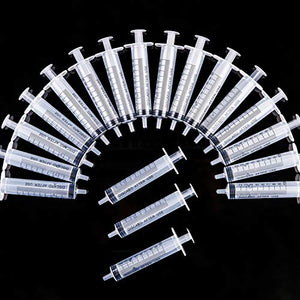 20 Packs Plastic Syringe with Measurement, Suitable for Measuring, Watering, Refilling (10 ml)