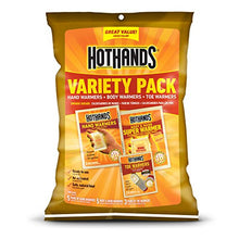 Load image into Gallery viewer, HotHands Toe, Hand, &amp; Body Warmer Variety Pack - Long Lasting Safe Natural Odorless Air Activated Warmers
