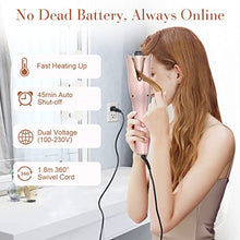 Load image into Gallery viewer, Automatic Curling Iron, Hair Curlers with 1” Ceramic Ionic Barrel, Smart Anti-Stuck, Auto Shut-Off, 3 Timers and 4 Temps Up to 430℉, Curling Wand with Dual Voltage for Styling
