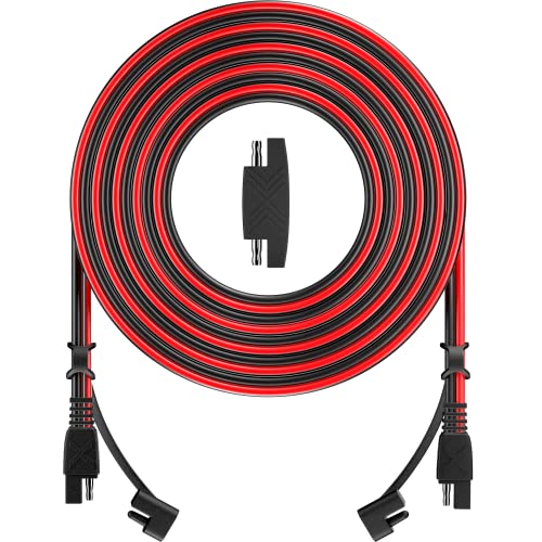 POWISER 25Feet SAE to SAE Extension Cable Quick Disconnect Connector 16AWG,for Automotive,Solar Panel Panel SAE Plug(25FT(16AWG))