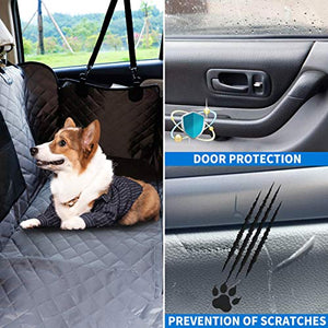 DKIIGAME Dog Car Seat Covers, Dog Car Hammock with Mesh Window, Heavy Duty Car Seat Covers for Dogs,100% Waterproof Anti-Slip 600D Oxford Cloth Dog Seat Cover for Back Seat