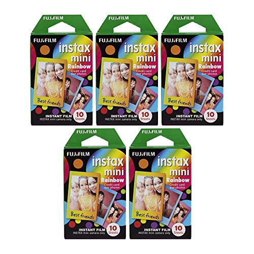 Fujifilm Instax Mini Instant Rainbow Film 50 Sheets