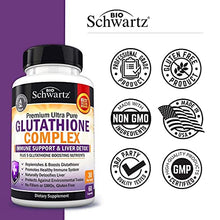 Load image into Gallery viewer, Glutathione Supplement Liver Detox with Quercetin Vitamin C Milk Thistle Alpha Lipoic Acid Liver Supplement &amp; Immune Support Pills - Natural Immunity Defense Health Formula &amp; Liver Cleanse 500mg 60ct
