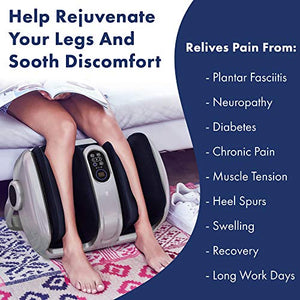 Miko Foot Massager Shiatsu Machine With Multi-Pressure Settings, Vibration, Deep-Kneading, Heat and Wireless Remote- Alleviate Discomfort From Plantar Fasciitis, Neuropathy, Diabetes Fits Up To Size15
