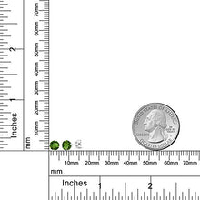 Load image into Gallery viewer, Gem Stone King 1.00 Ct Round 5mm Green Chrome Diopside Sterling Silver Stud Women&#39;s Earrings
