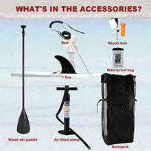 Load image into Gallery viewer, Paddle Board Inflatable Paddle Boards for Adults - inflatable paddle board 10ft×28in×4in Stand Up Paddle Board for Adults Inflatable SUP paddleboard blow up paddle board Package with All Accessories
